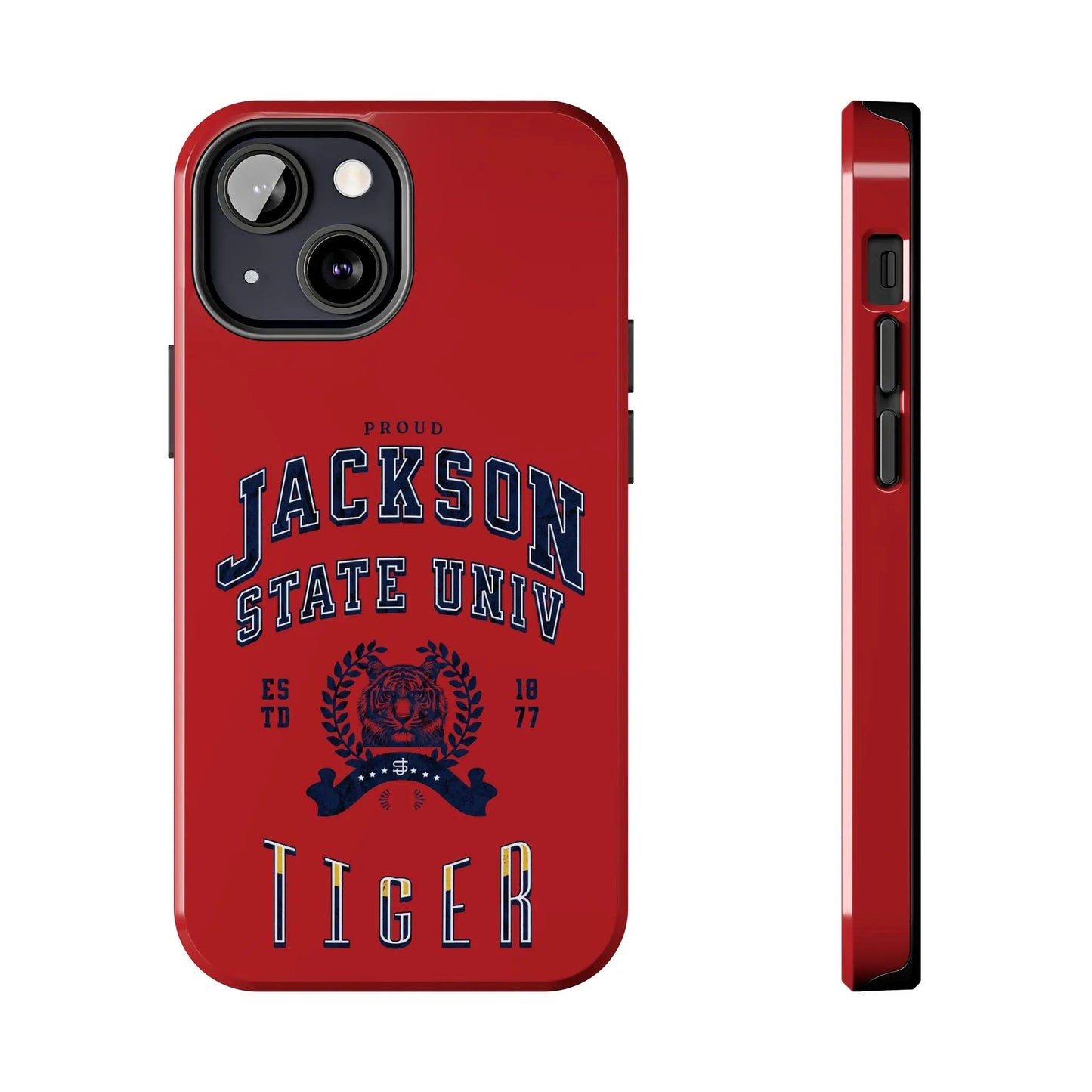 Proud Jackson State Univ Tiger Navy - Red Case Printify