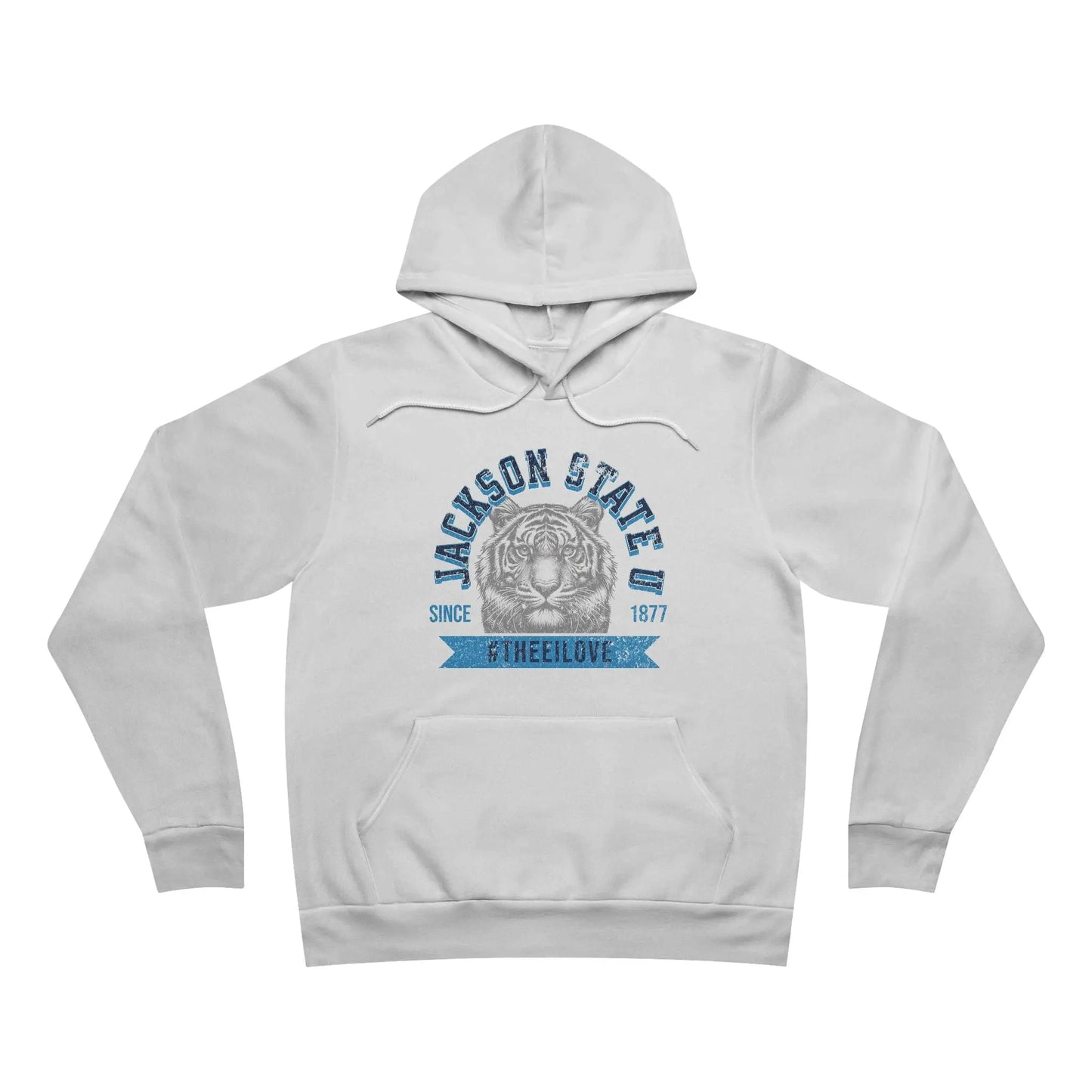 Jackson State Univ #TheeILove Men's Baby Blue Fleece Pullover Hoodie Printify