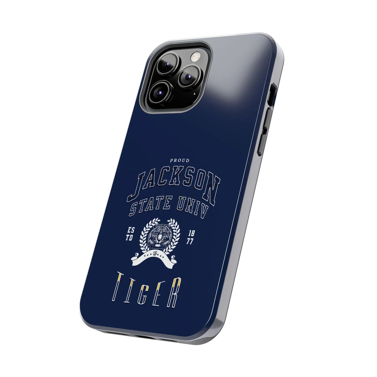Proud Jackson State Univ Tiger White - Navy Case Printify