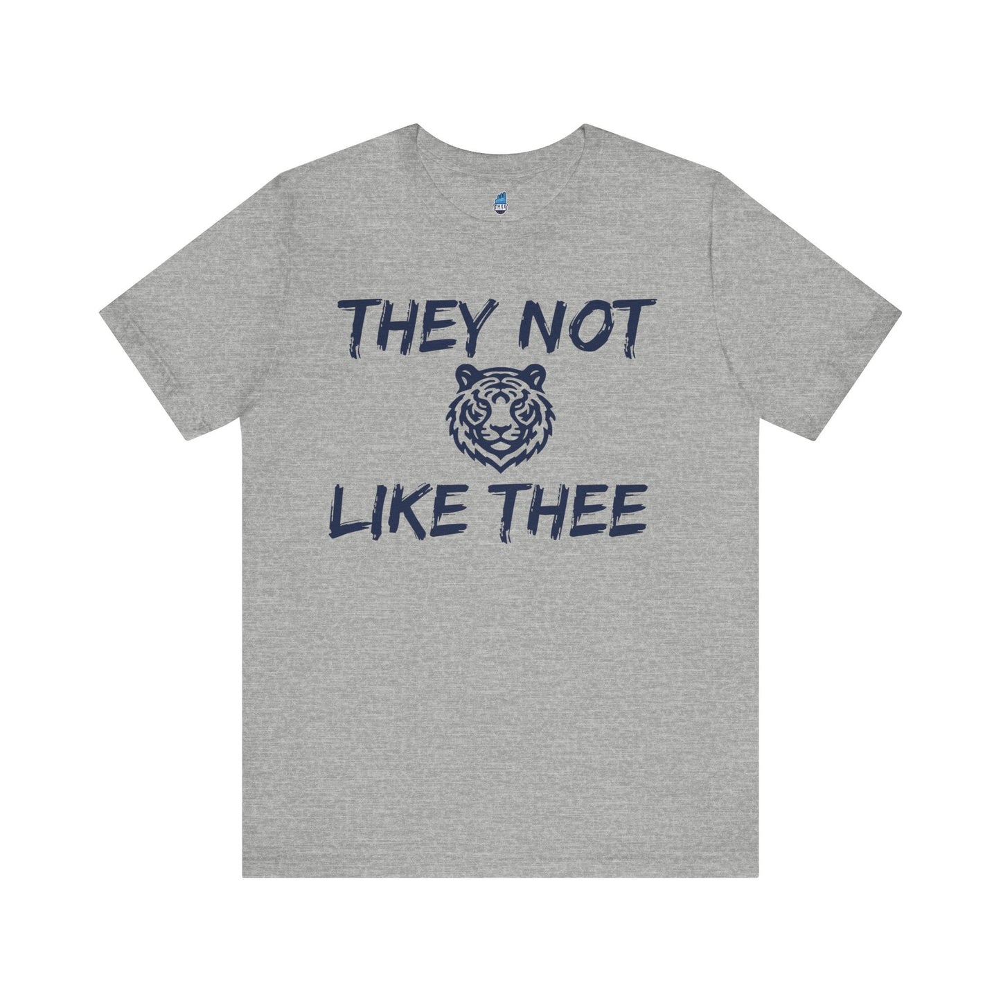 They Not Like Thee Men's Tiger Navy Jersey Short Sleeve Tee Printify