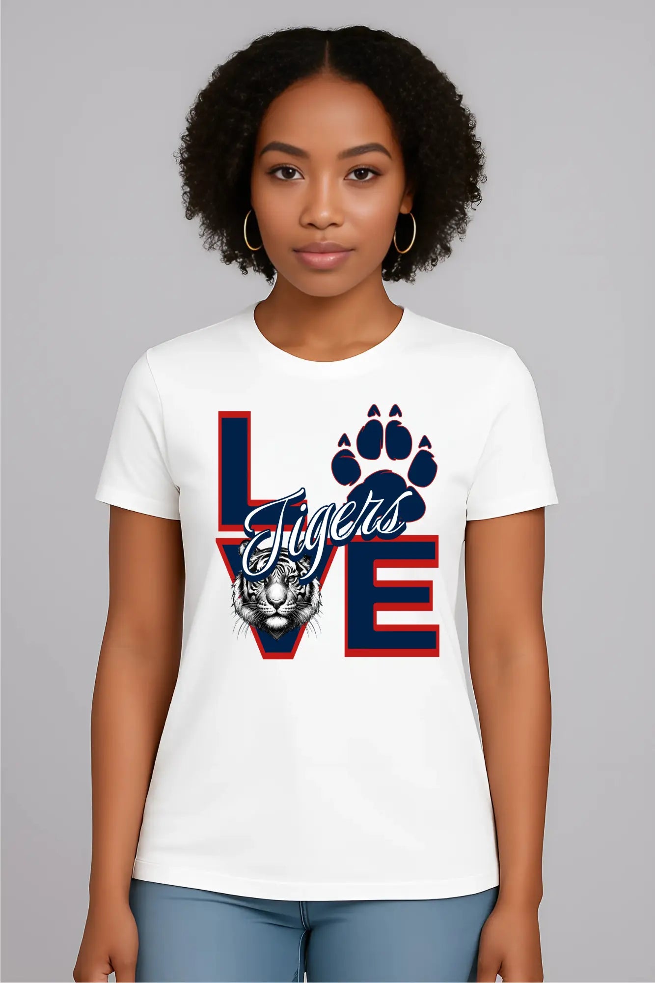Love Tigers Varsity Women's Favorite Tee Printify