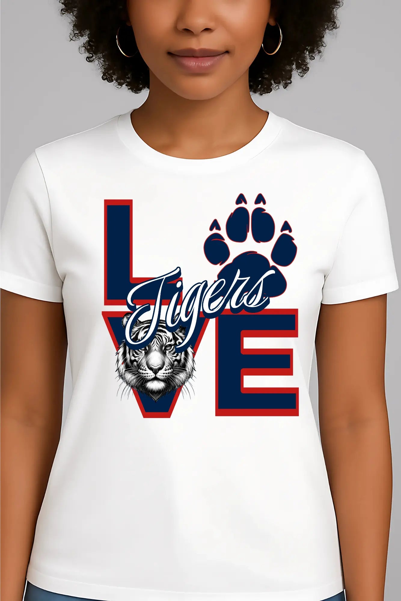 Love Tigers Varsity Women's Favorite Tee Printify