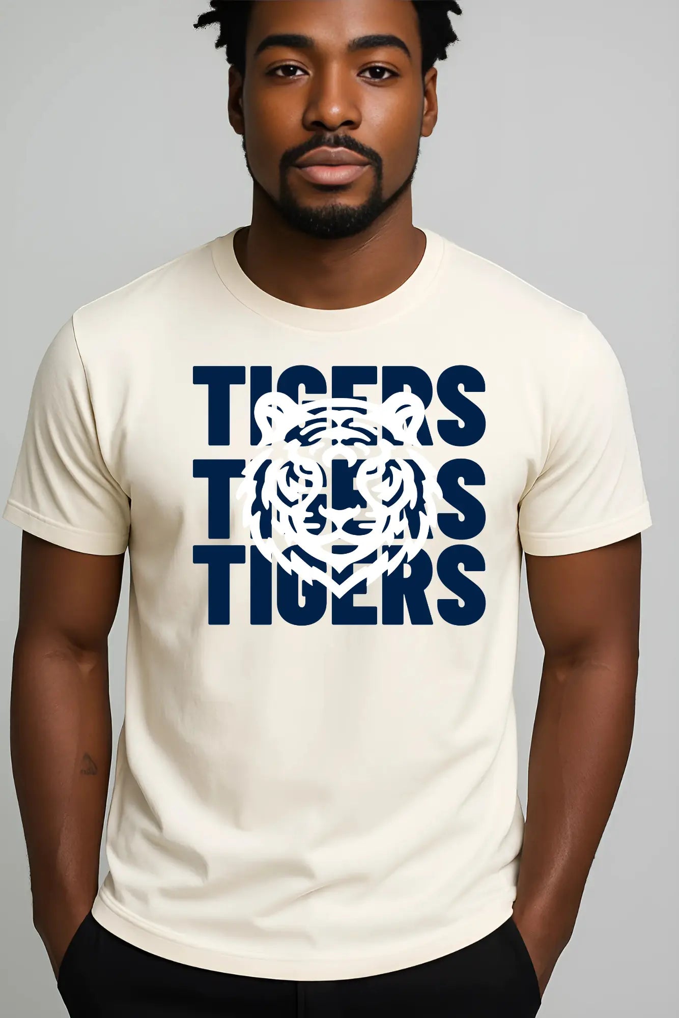 Jackson State Univ Tigers 3X Navy Jersey Short Sleeve Tee Printify
