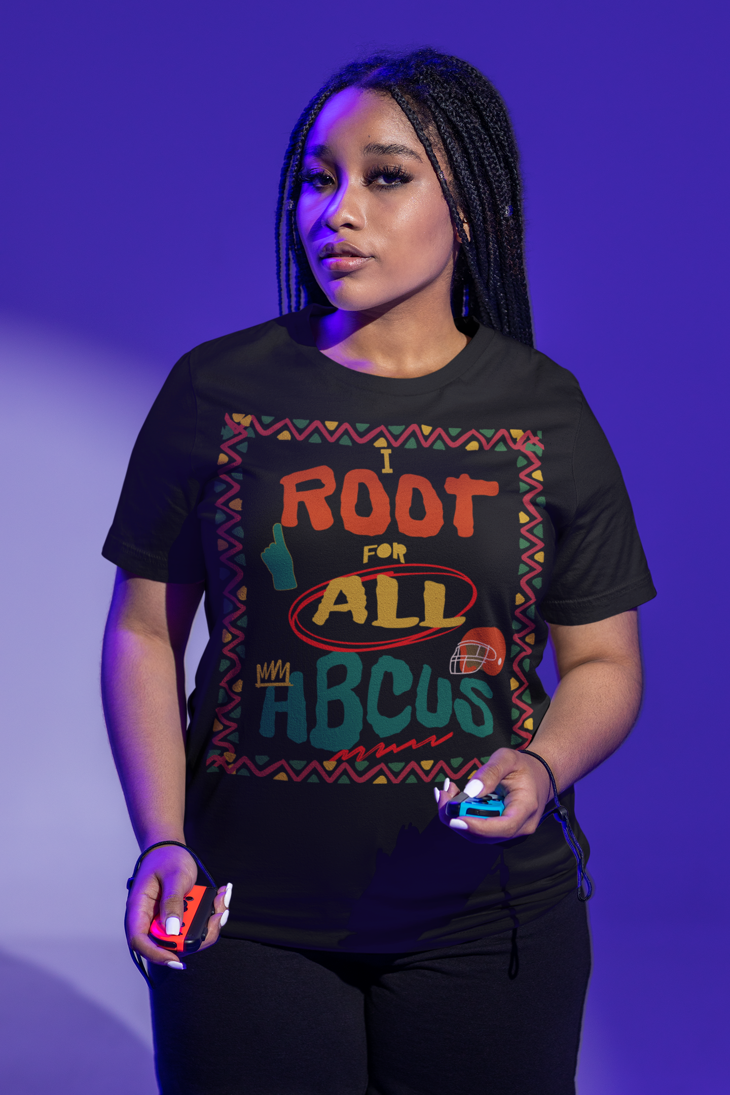 I Root for All HBCUs Print Black Jersey Short Sleeve Tee - Thee Shirts