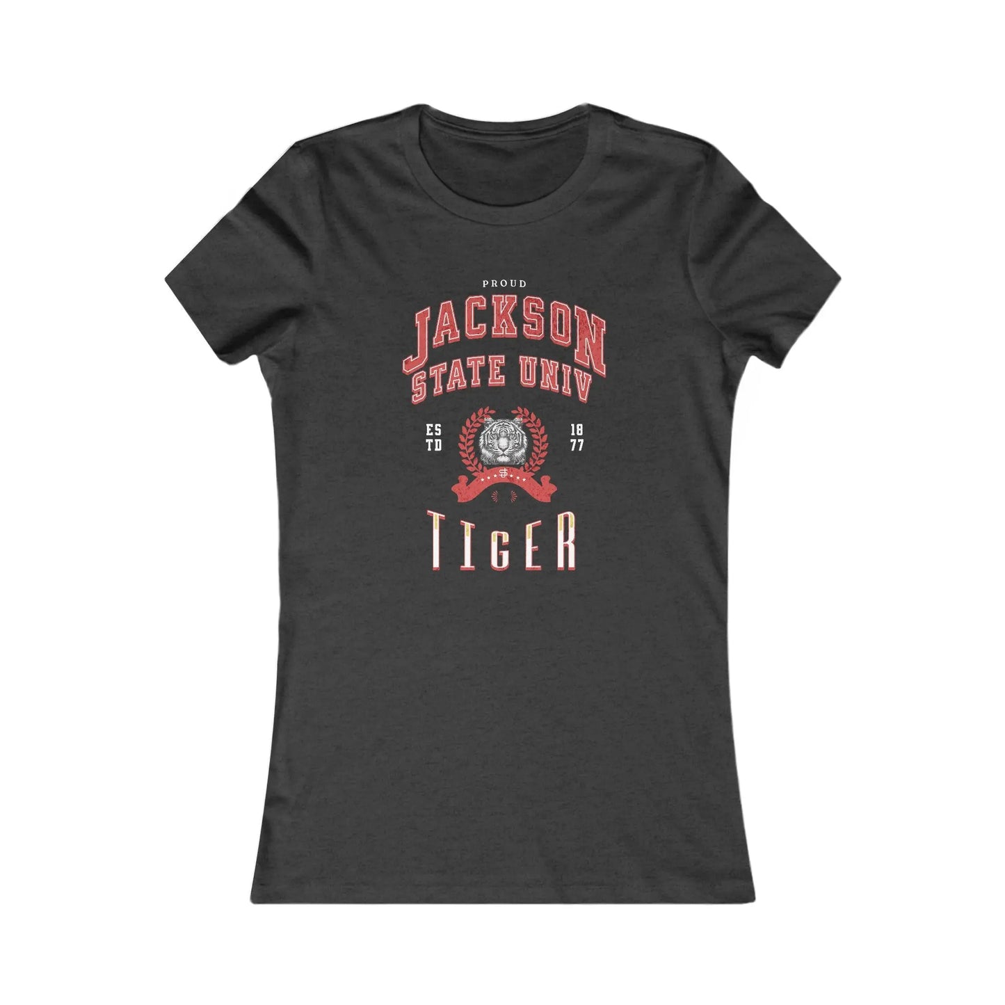 Proud Jackson State Univ Tiger Women's Red Favorite Tee Printify