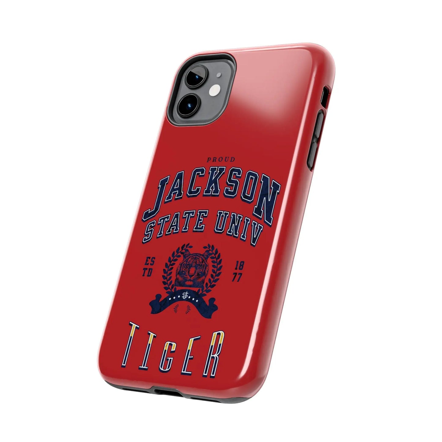 Proud Jackson State Univ Tiger Navy - Red Case Printify
