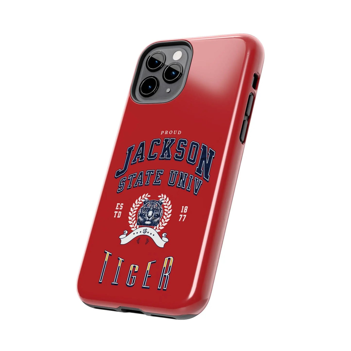 Proud Jackson State Univ Tiger White - Red Case Printify