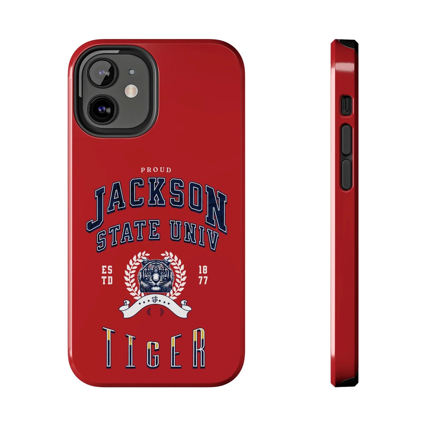 Proud Jackson State Univ Tiger White - Red Case Printify