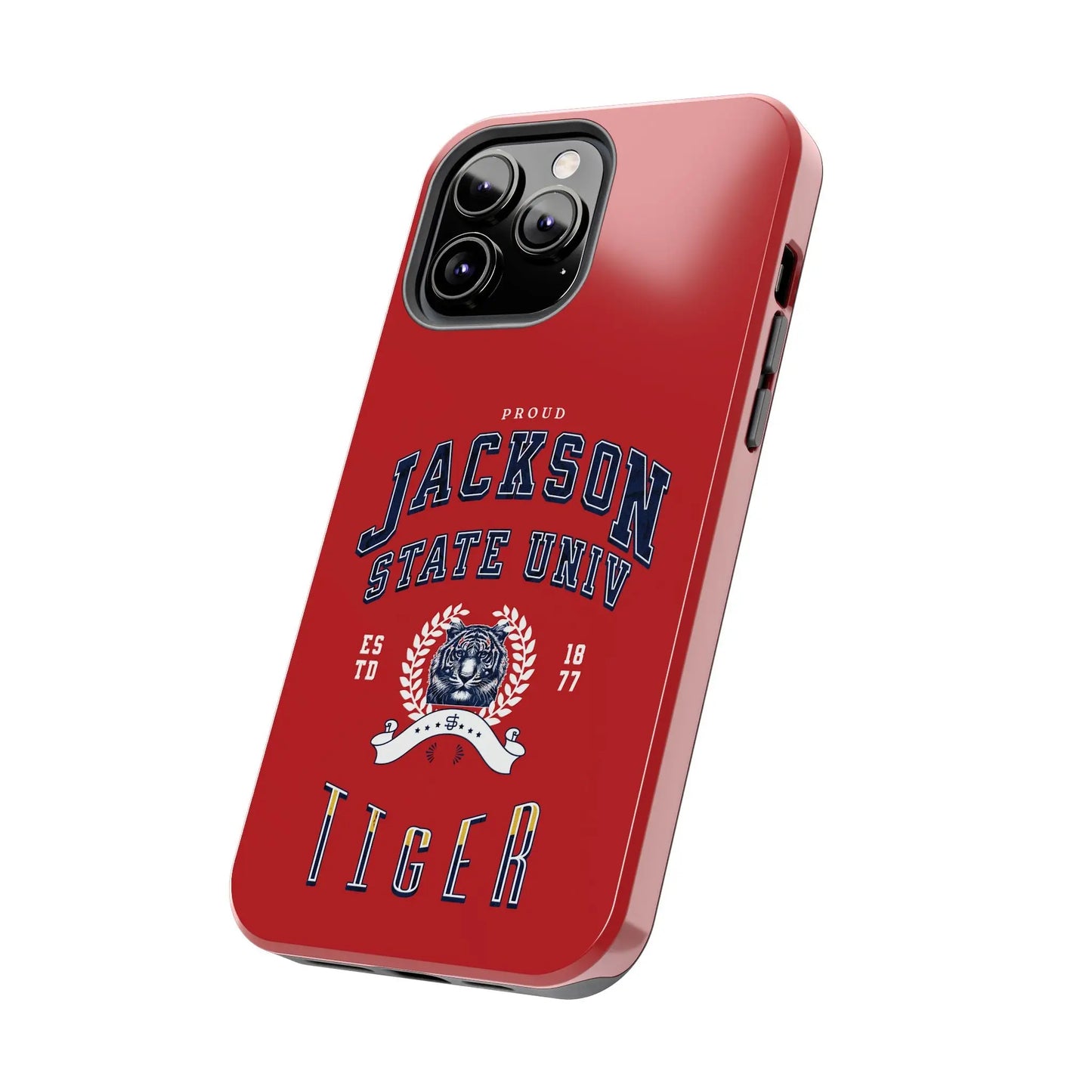 Proud Jackson State Univ Tiger White - Red Case Printify