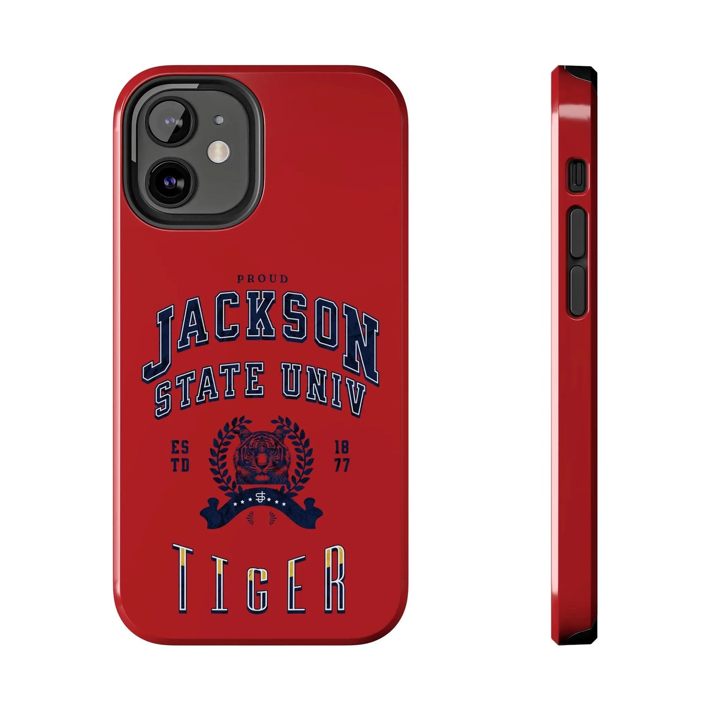 Proud Jackson State Univ Tiger Navy - Red Case Printify