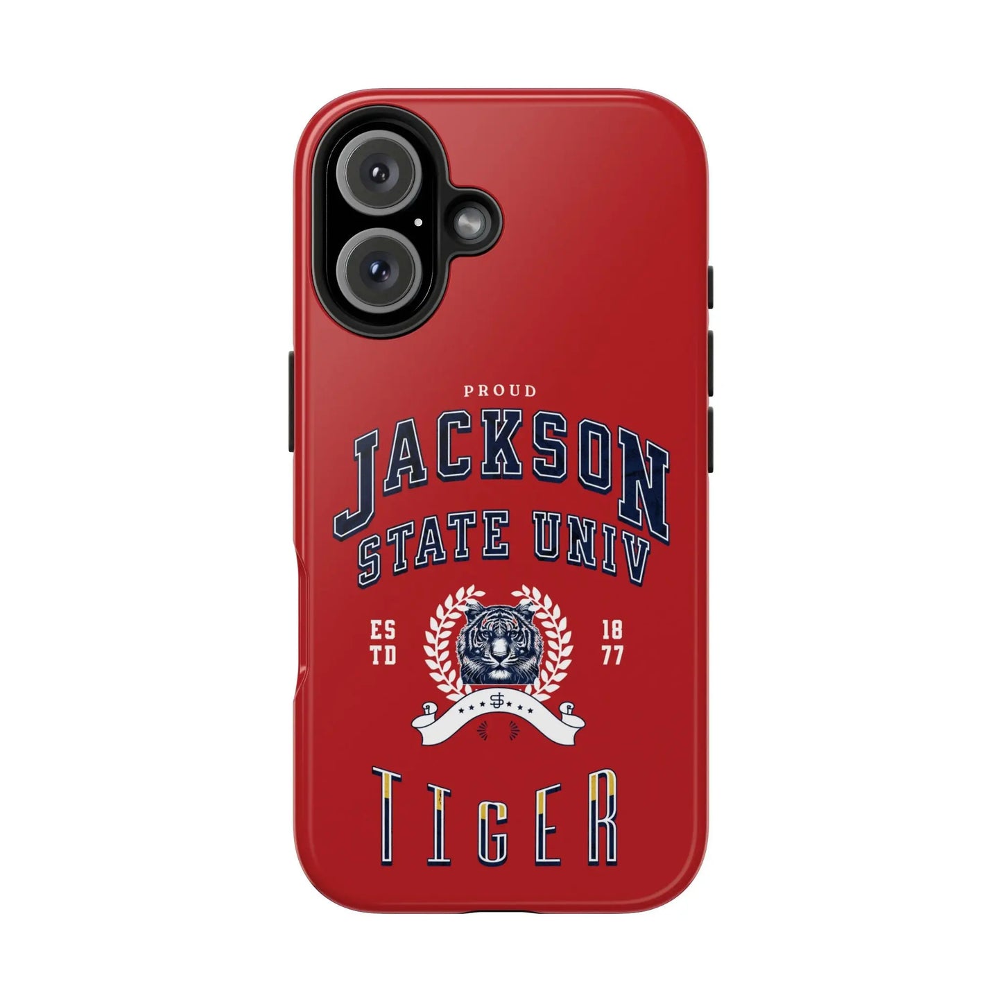 Proud Jackson State Univ Tiger White - Red Case Printify
