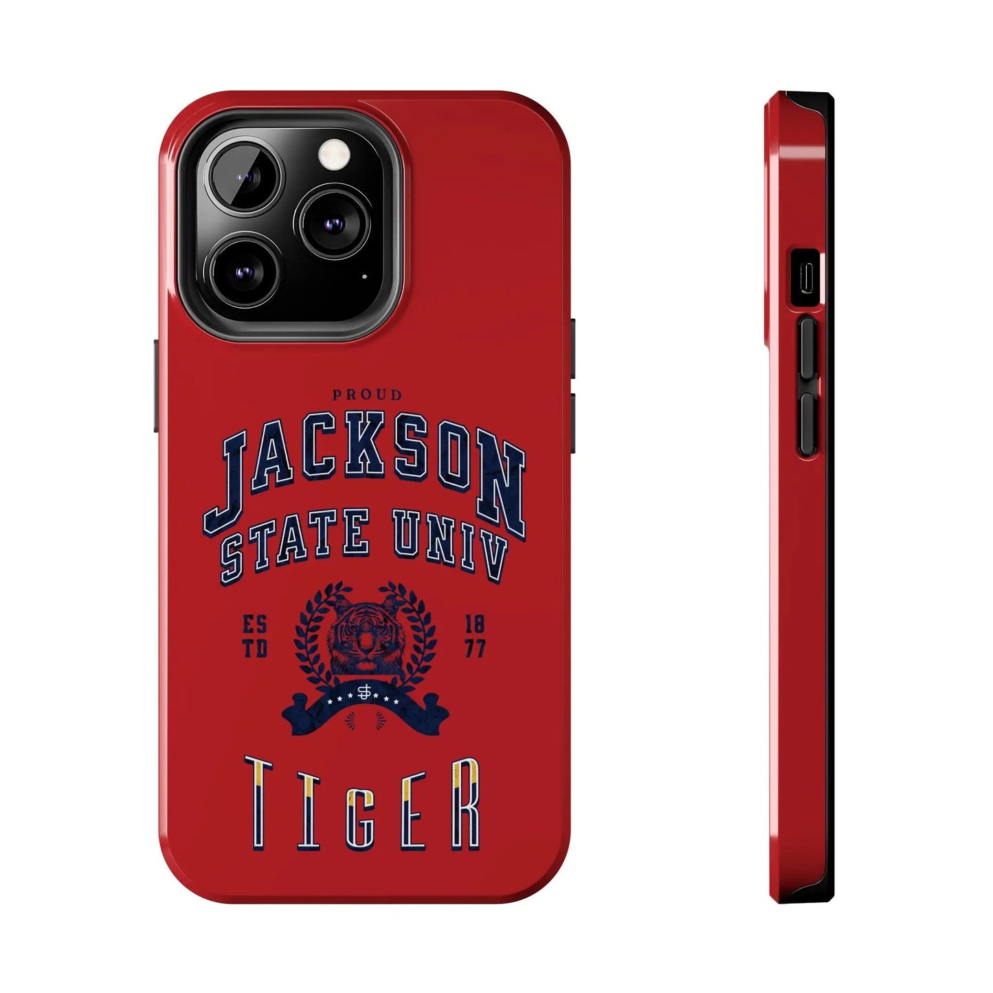 Proud Jackson State Univ Tiger Navy - Red Case Printify