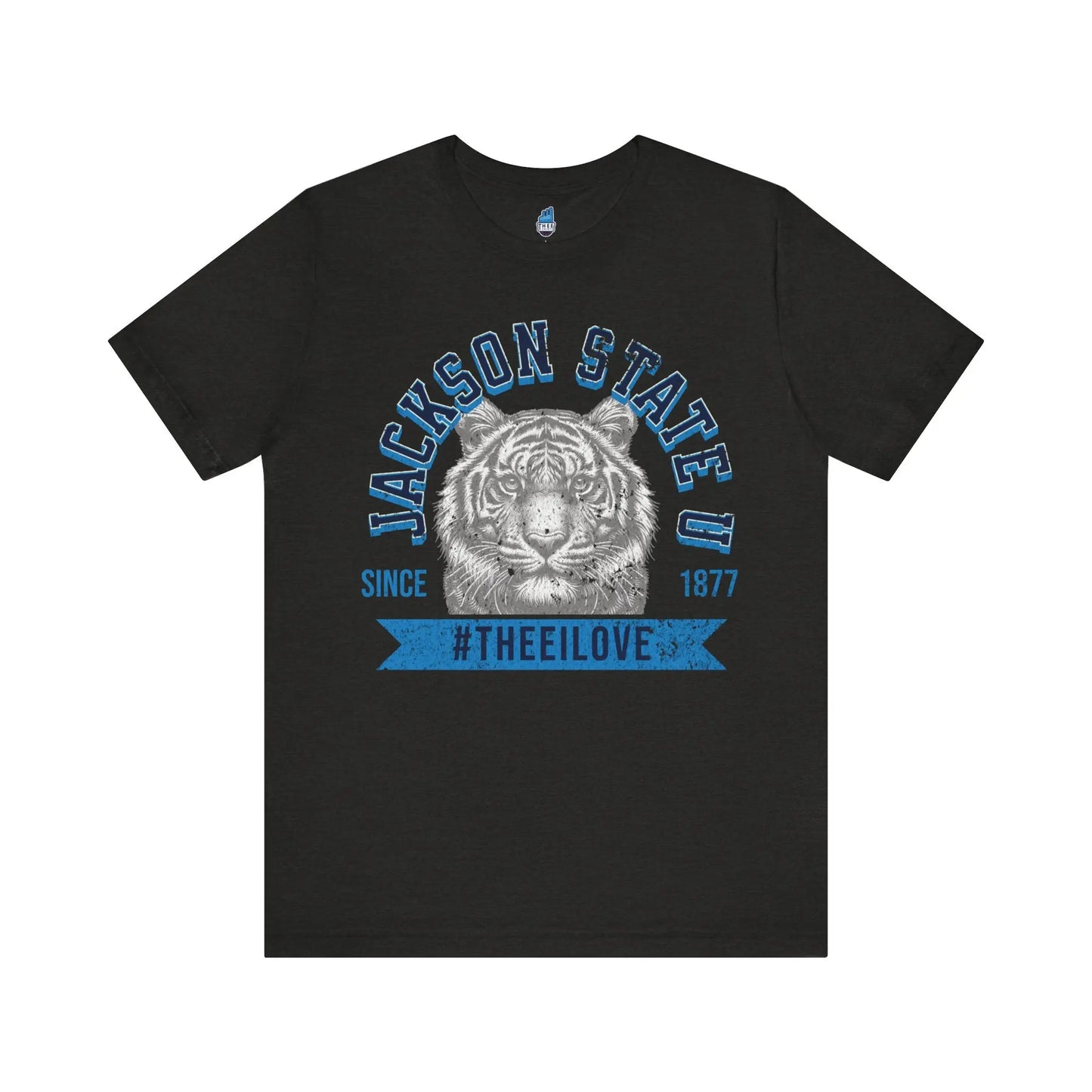 Jackson State Univ #TheeILove Men's Baby Blue Jersey Short Sleeve Tee Printify