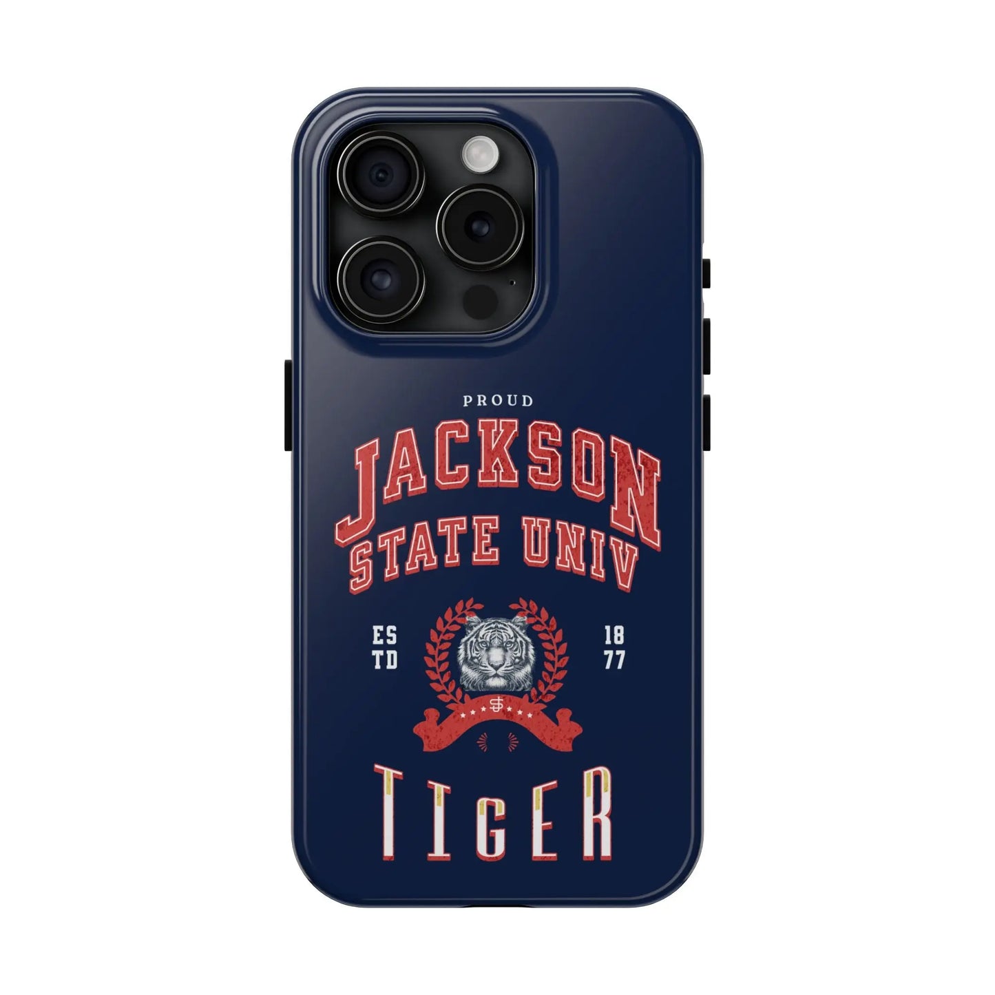 Proud Jackson State Univ Tiger Red - Navy Case Printify
