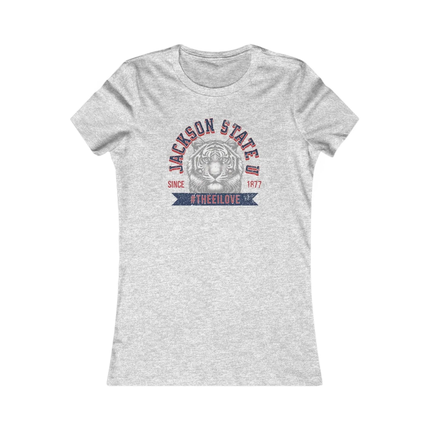 Jackson State Univ #TheeILove Women's Red Favorite Tee Printify