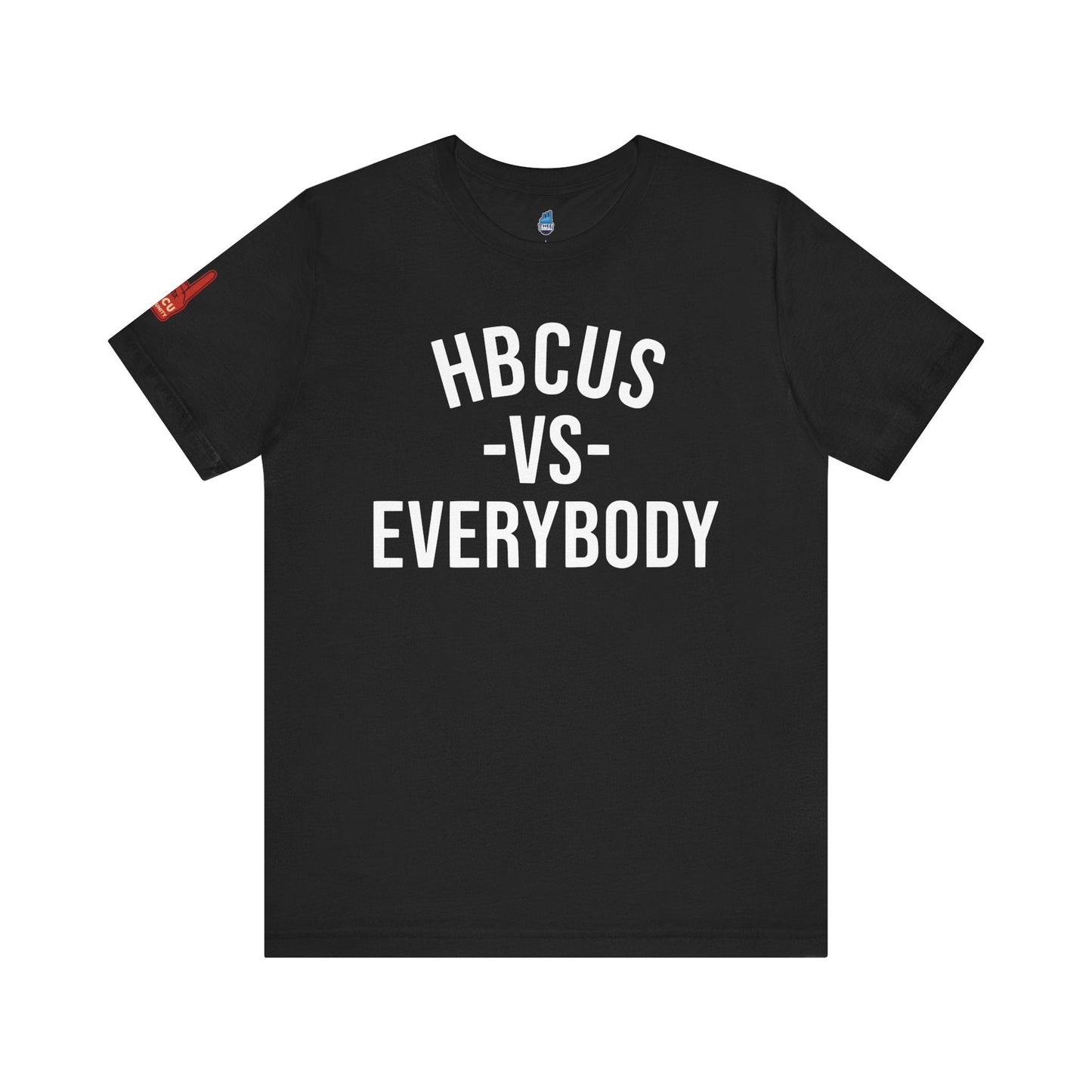 HBCUS vs Everybody Black Font Jersey Short Sleeve Tee Printify