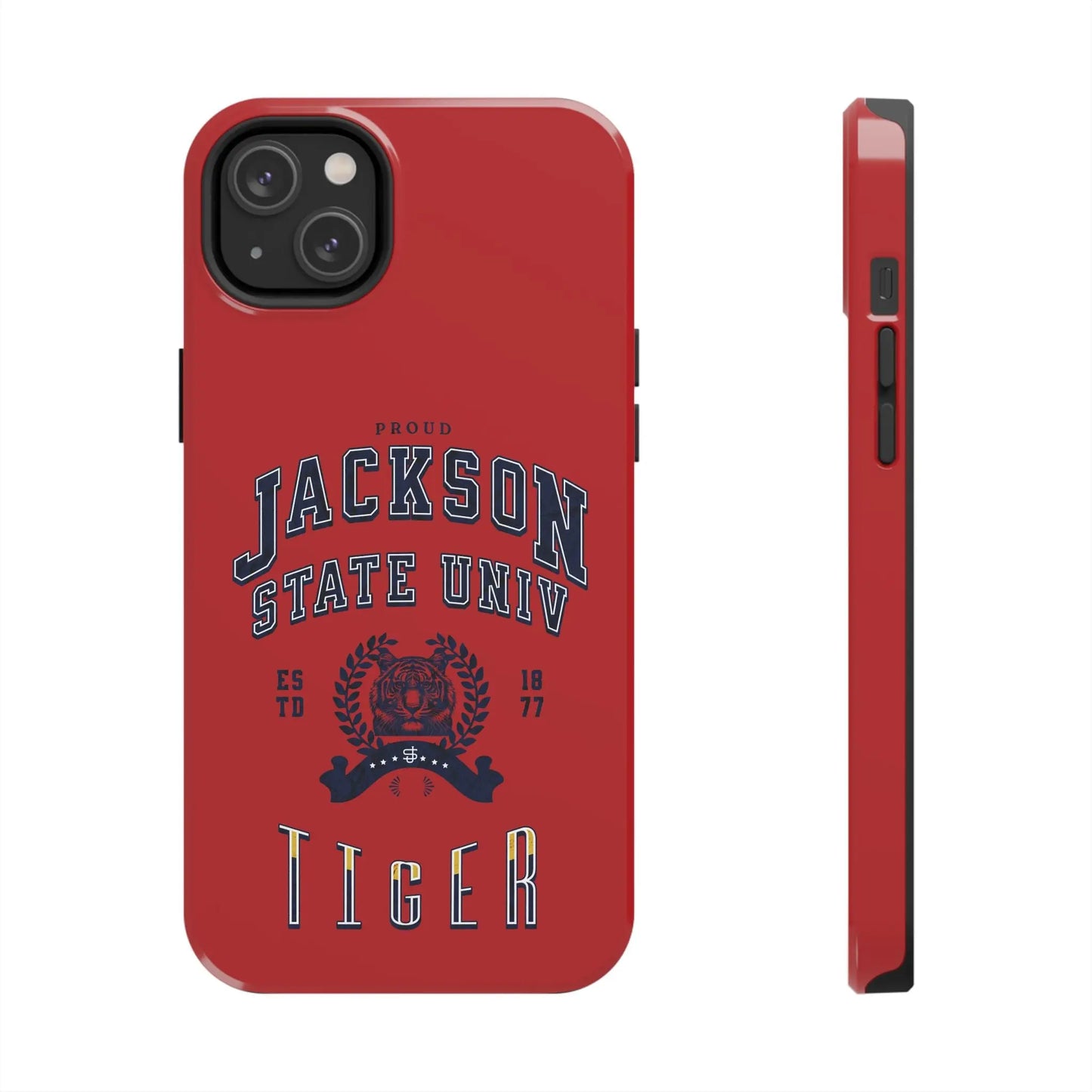 Proud Jackson State Univ Tiger Navy - Red Case Printify