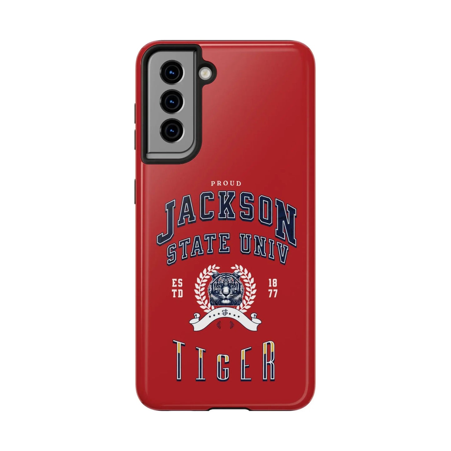 Proud Jackson State Univ Tiger White - Red Case Printify
