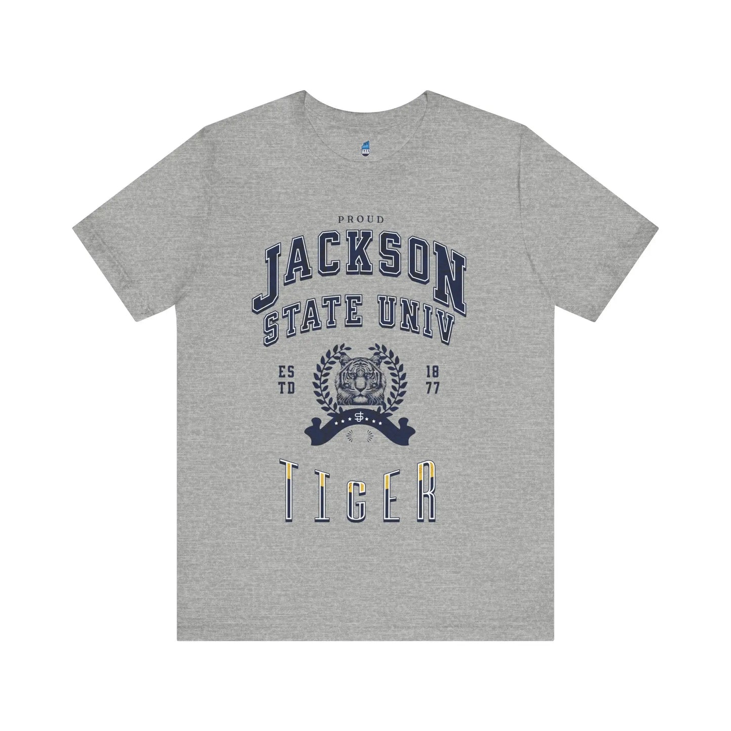 Proud Jackson State Univ Tiger Men's Navy Jersey Short Sleeve Tee Printify