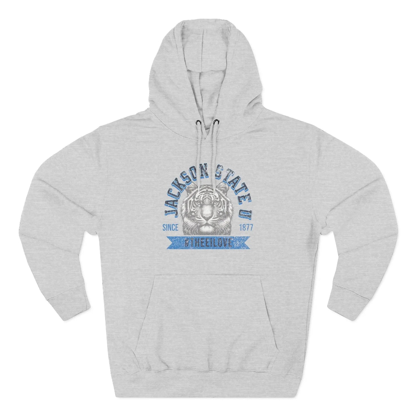Jackson State Univ Thee I Love Women's Baby Blue Premium Pullover Hoodie Printify