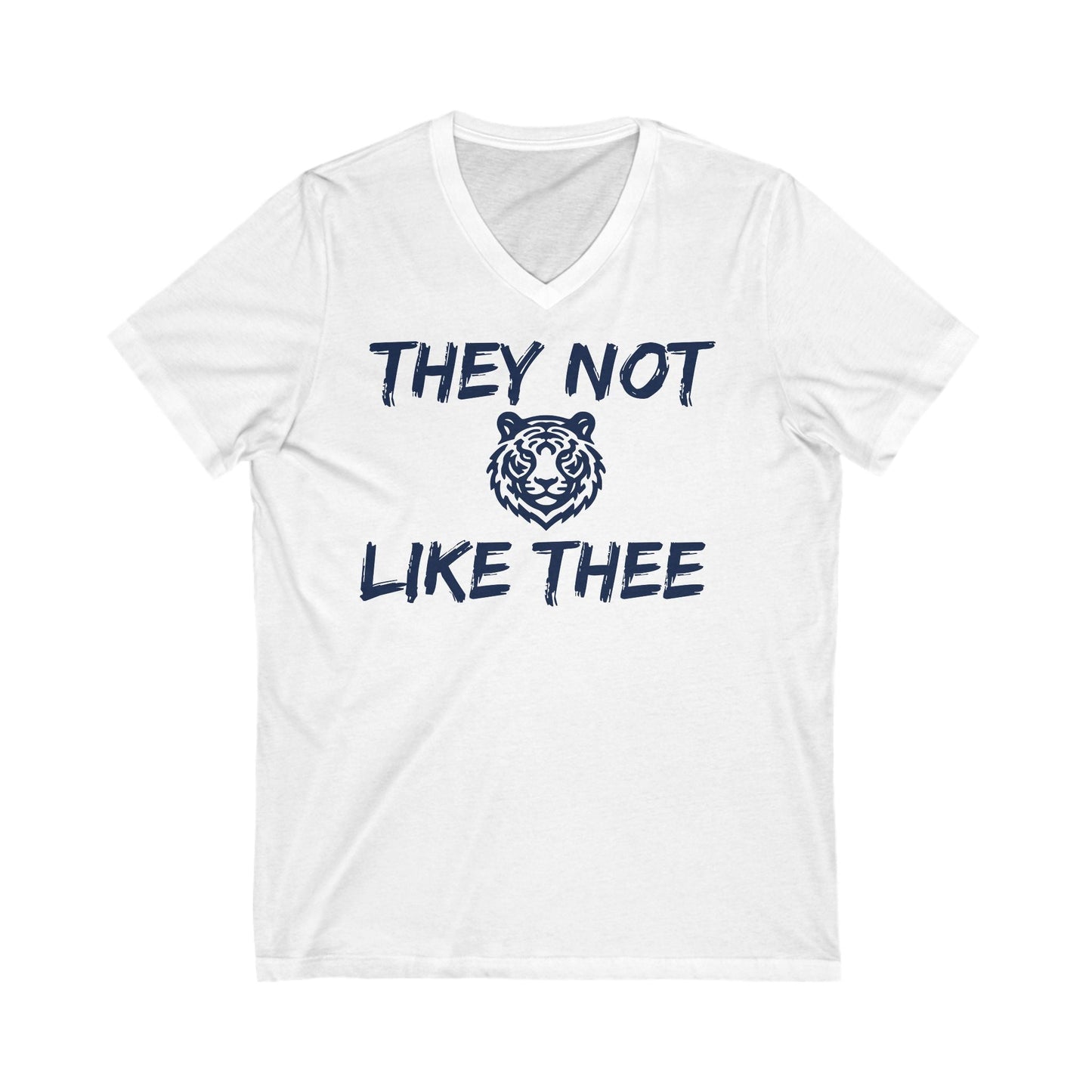 They Not Like Thee Tiger Navy Men's Jersey Short Sleeve V-Neck Tee Printify