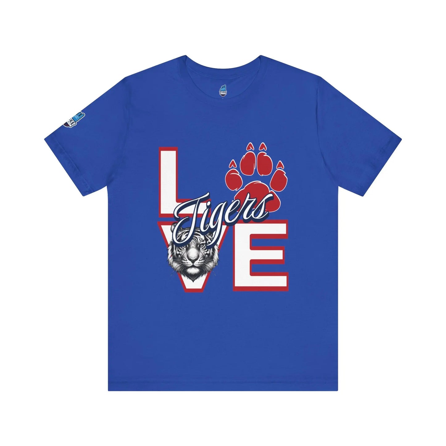 Love Tigers Varsity Men's Black Jersey Short Sleeve Tee Printify