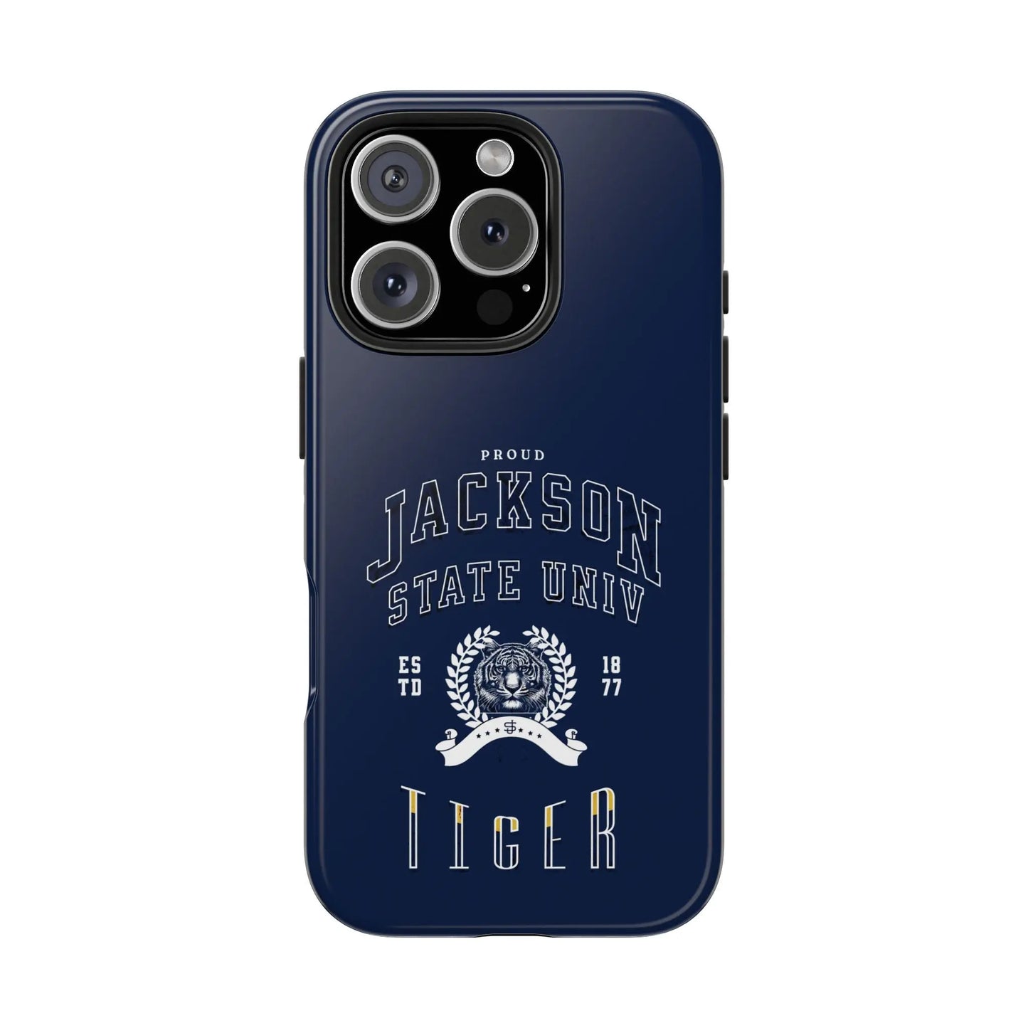 Proud Jackson State Univ Tiger White - Navy Case Printify