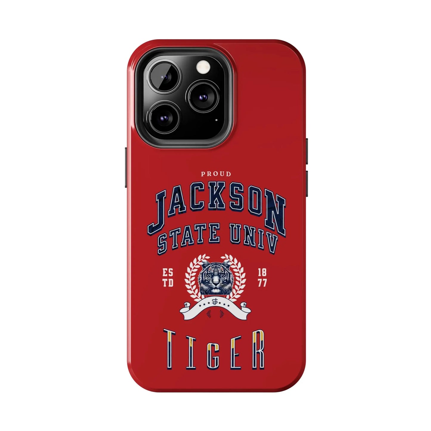 Proud Jackson State Univ Tiger White - Red Case Printify