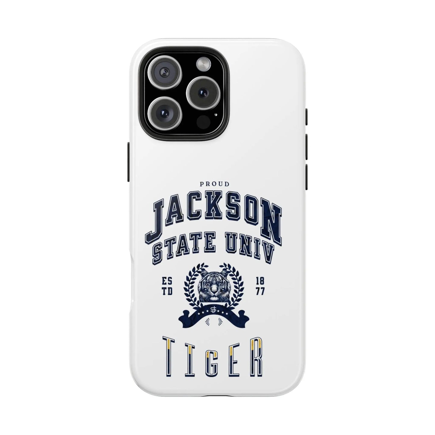 Proud Jackson State Univ Tiger Navy - White Case Printify