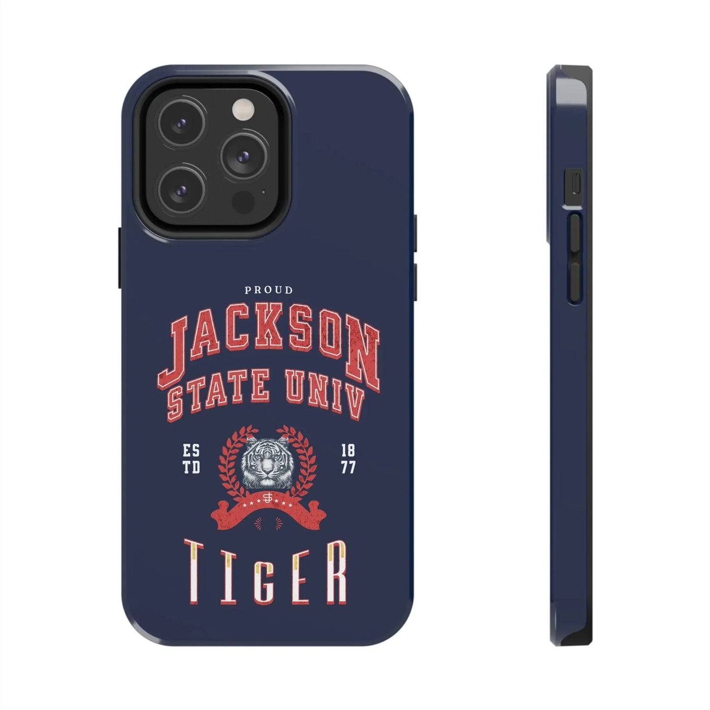 Proud Jackson State Univ Tiger Red - Navy Case Printify