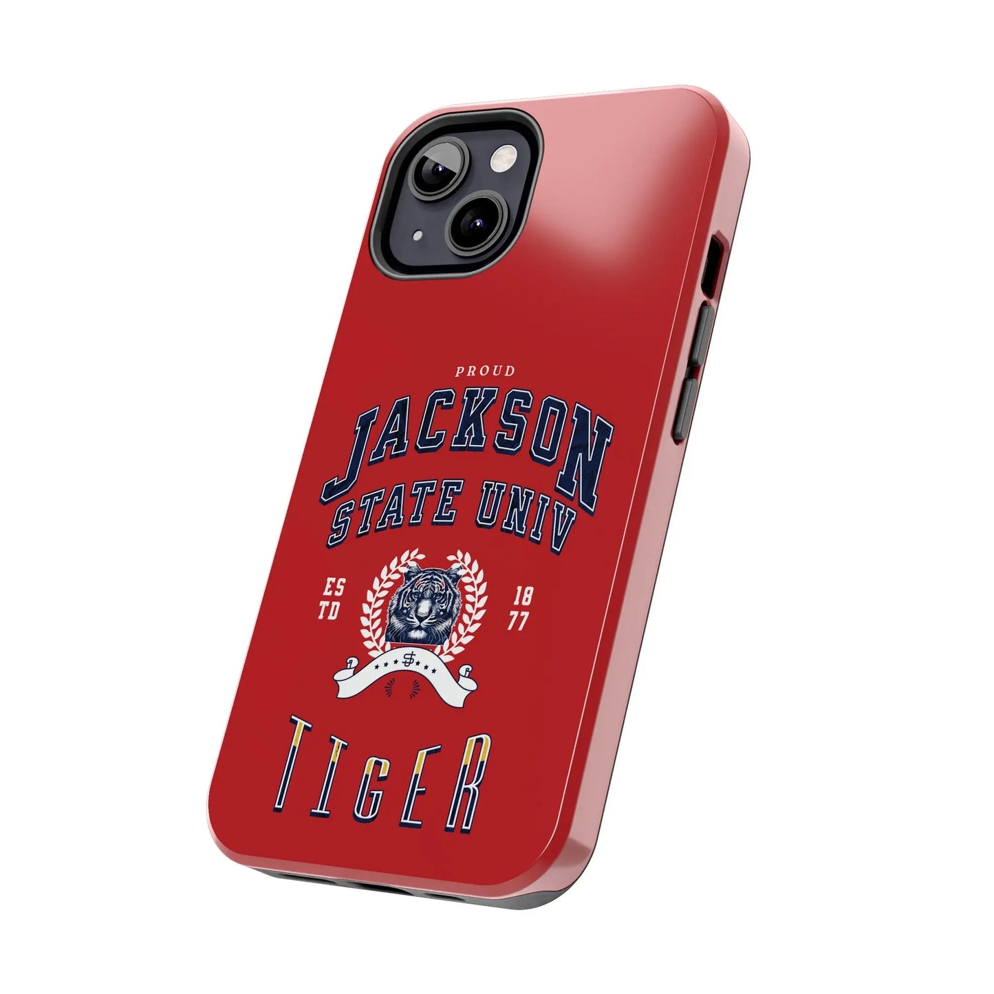 Proud Jackson State Univ Tiger White - Red Case Printify