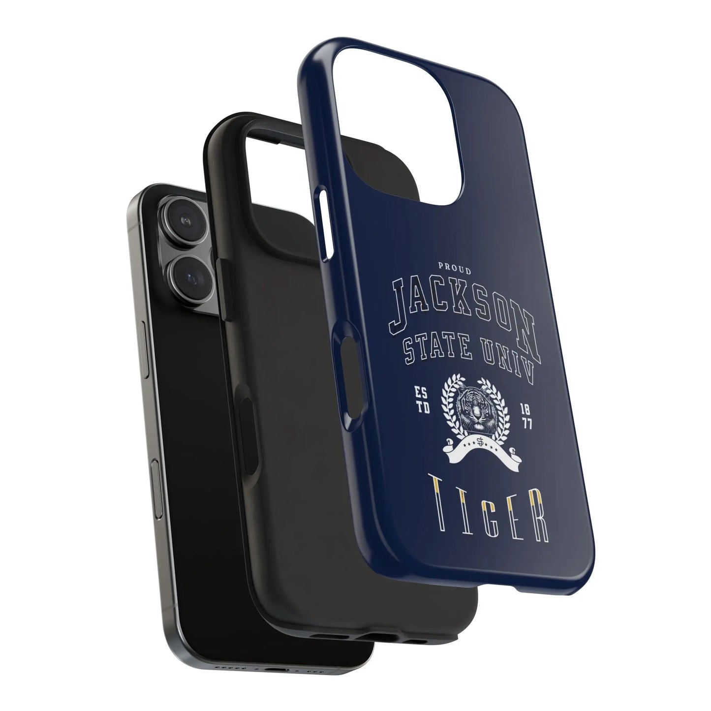 Proud Jackson State Univ Tiger White - Navy Case Printify
