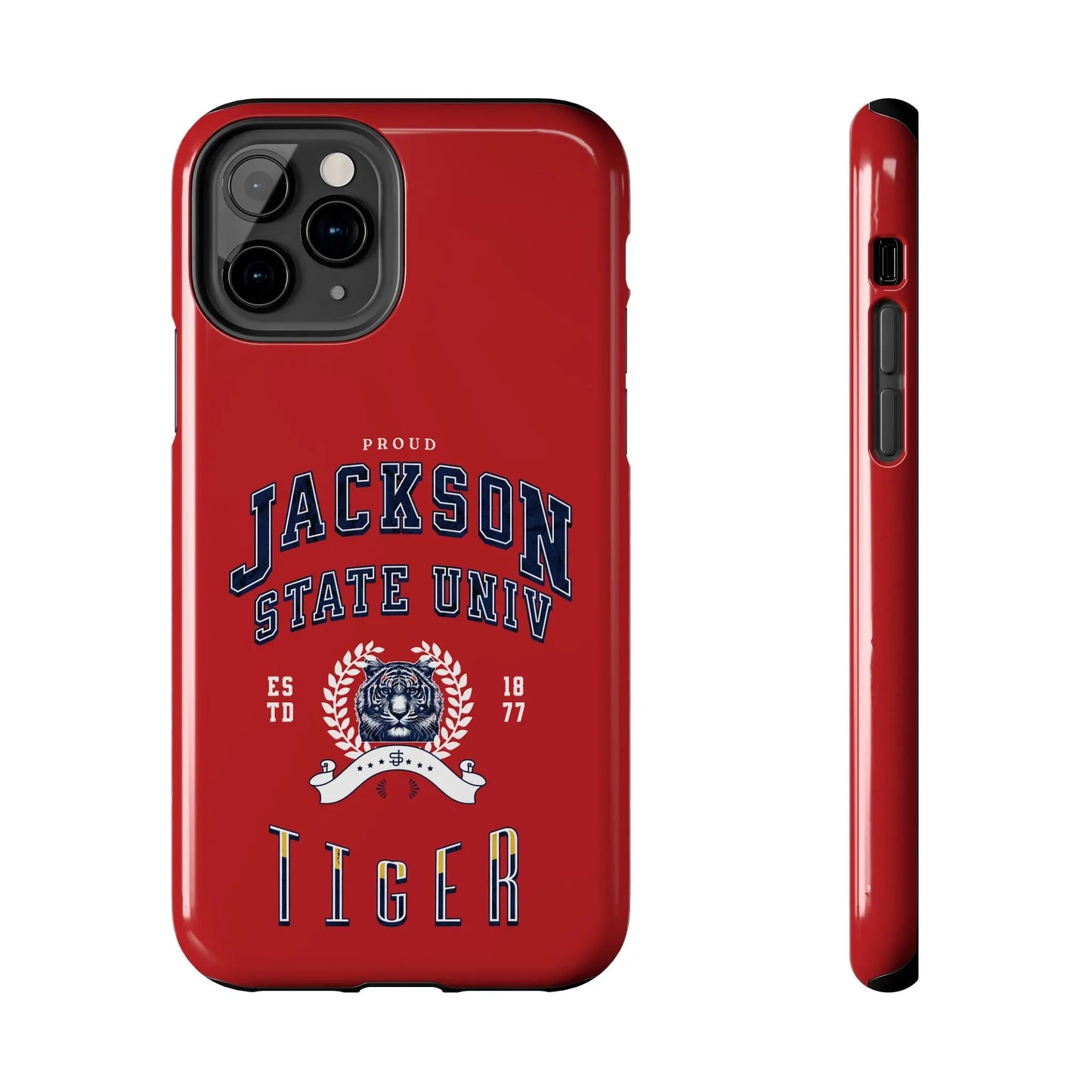Proud Jackson State Univ Tiger White - Red Case Printify
