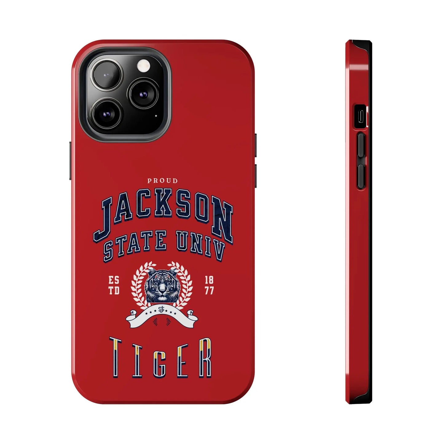 Proud Jackson State Univ Tiger White - Red Case Printify