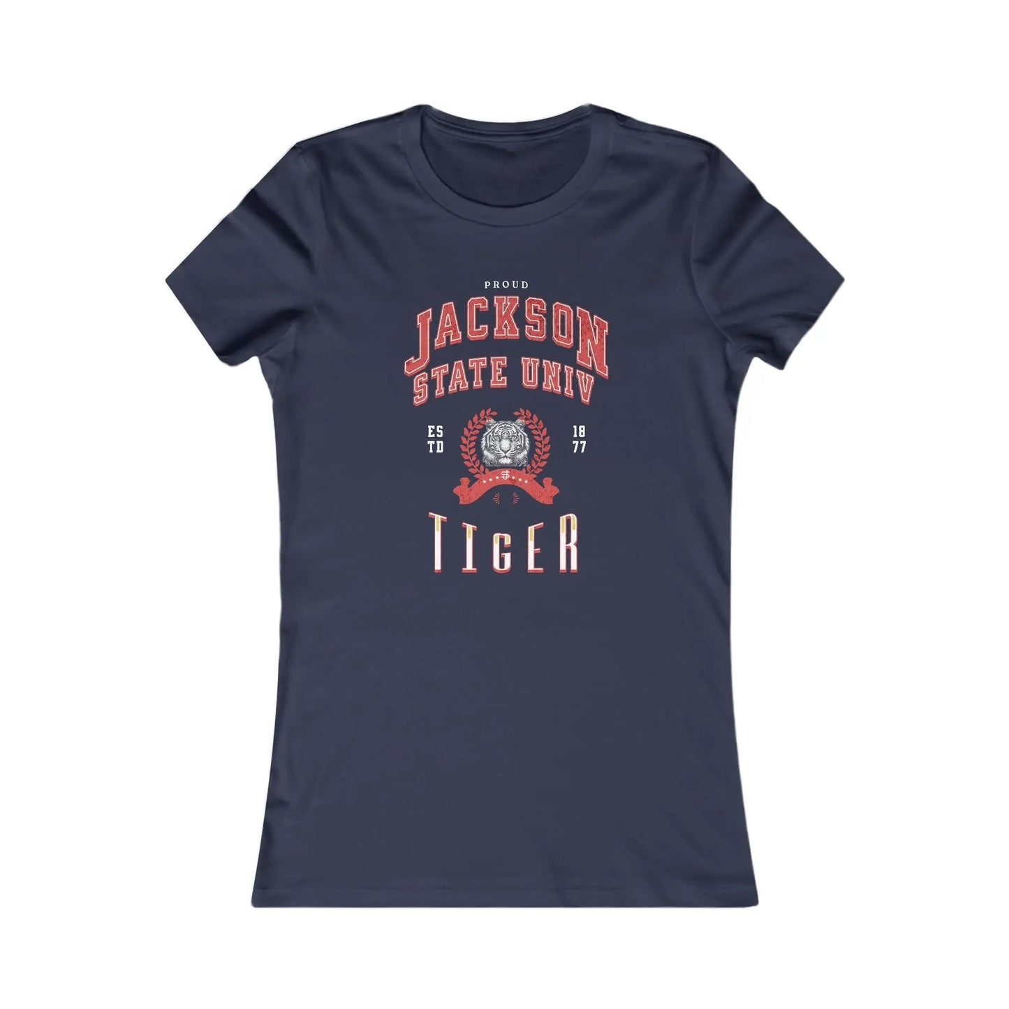 Proud Jackson State Univ Tiger Women's Red Favorite Tee Printify