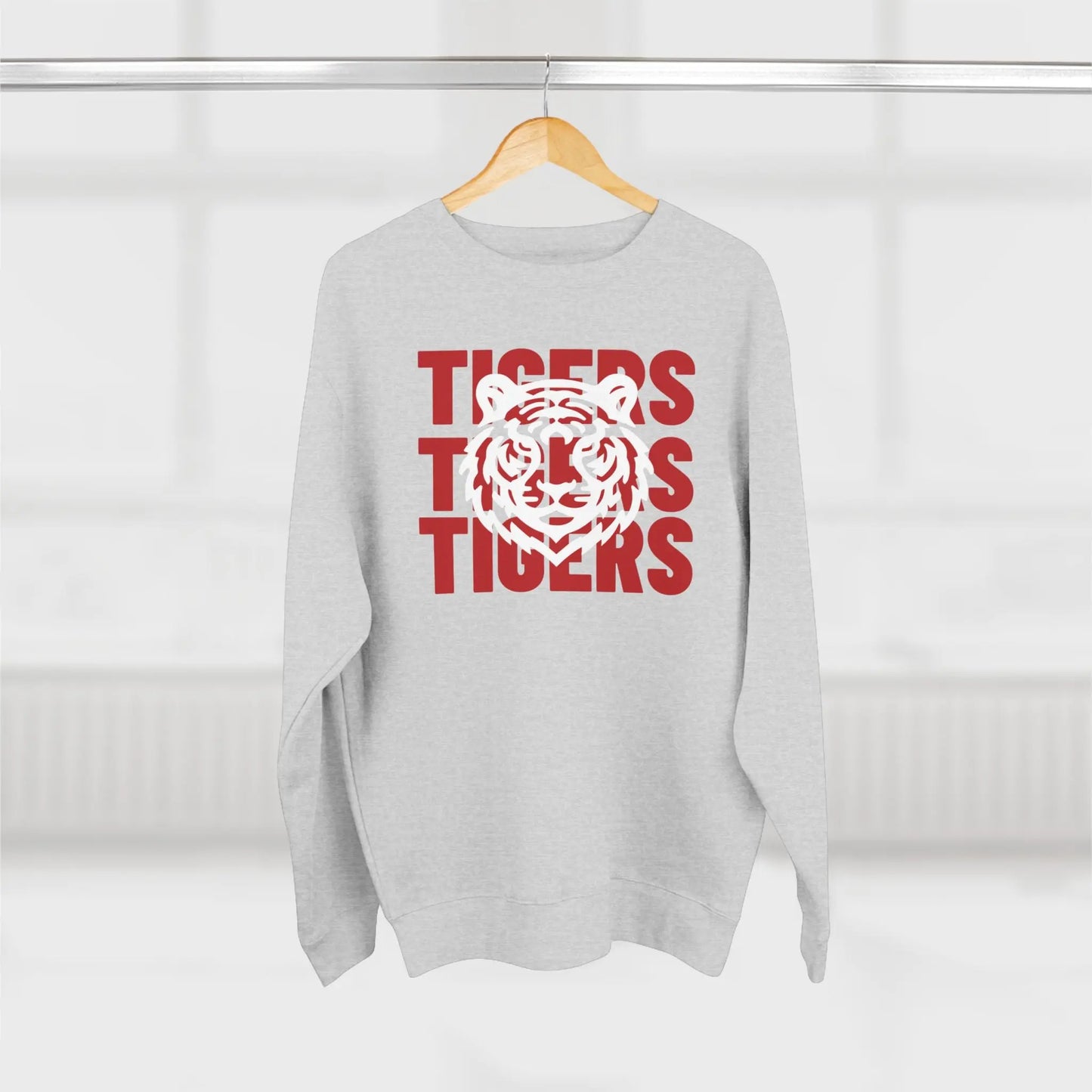 Jackson State Univ Tigers 3X Red Crewneck Sweatshirt Printify
