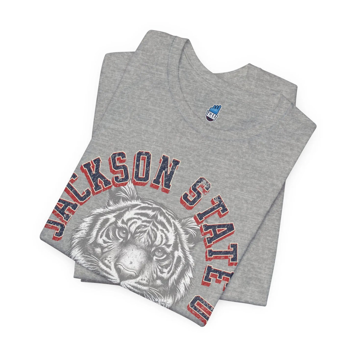 Jackson State Univ #TheeILove Men's White Jersey Short Sleeve Tee Printify