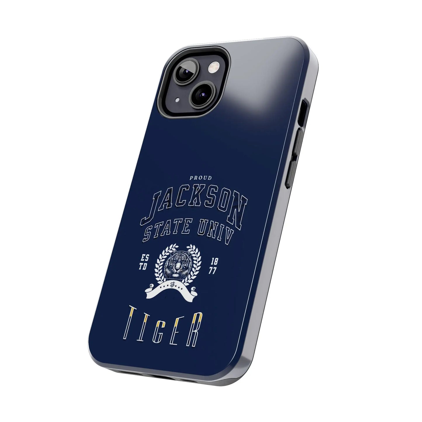 Proud Jackson State Univ Tiger White - Navy Case Printify
