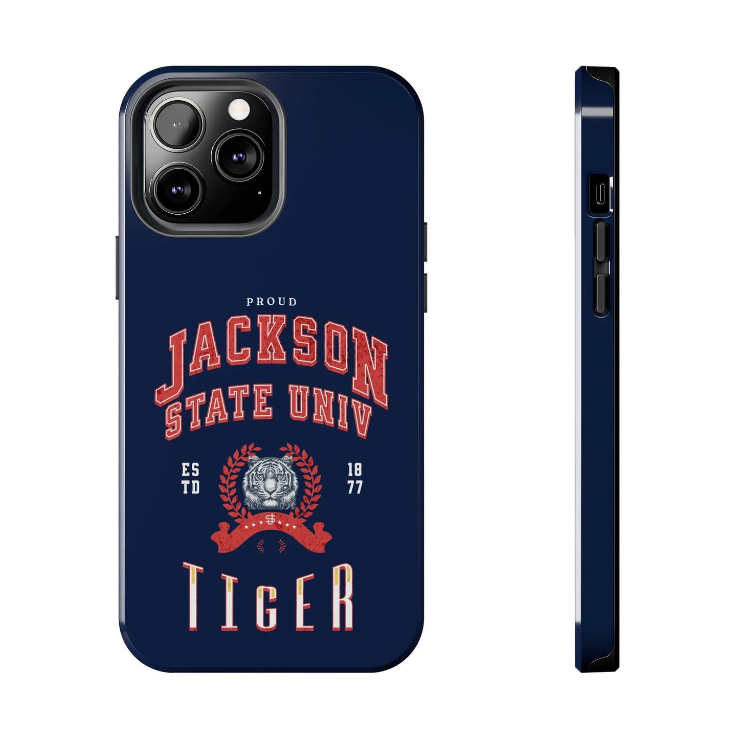 Proud Jackson State Univ Tiger Red - Navy Case Printify
