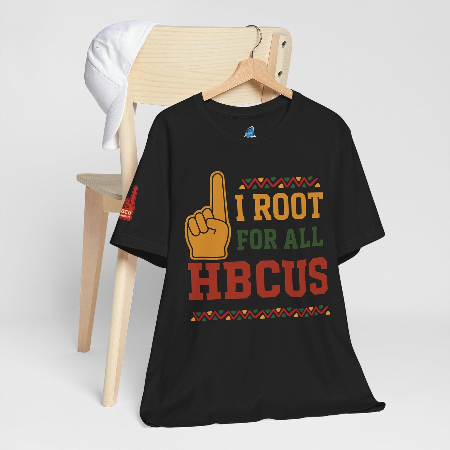 I Root for All HBCUS Foam Hand Print Jersey Short Sleeve Tee Printify