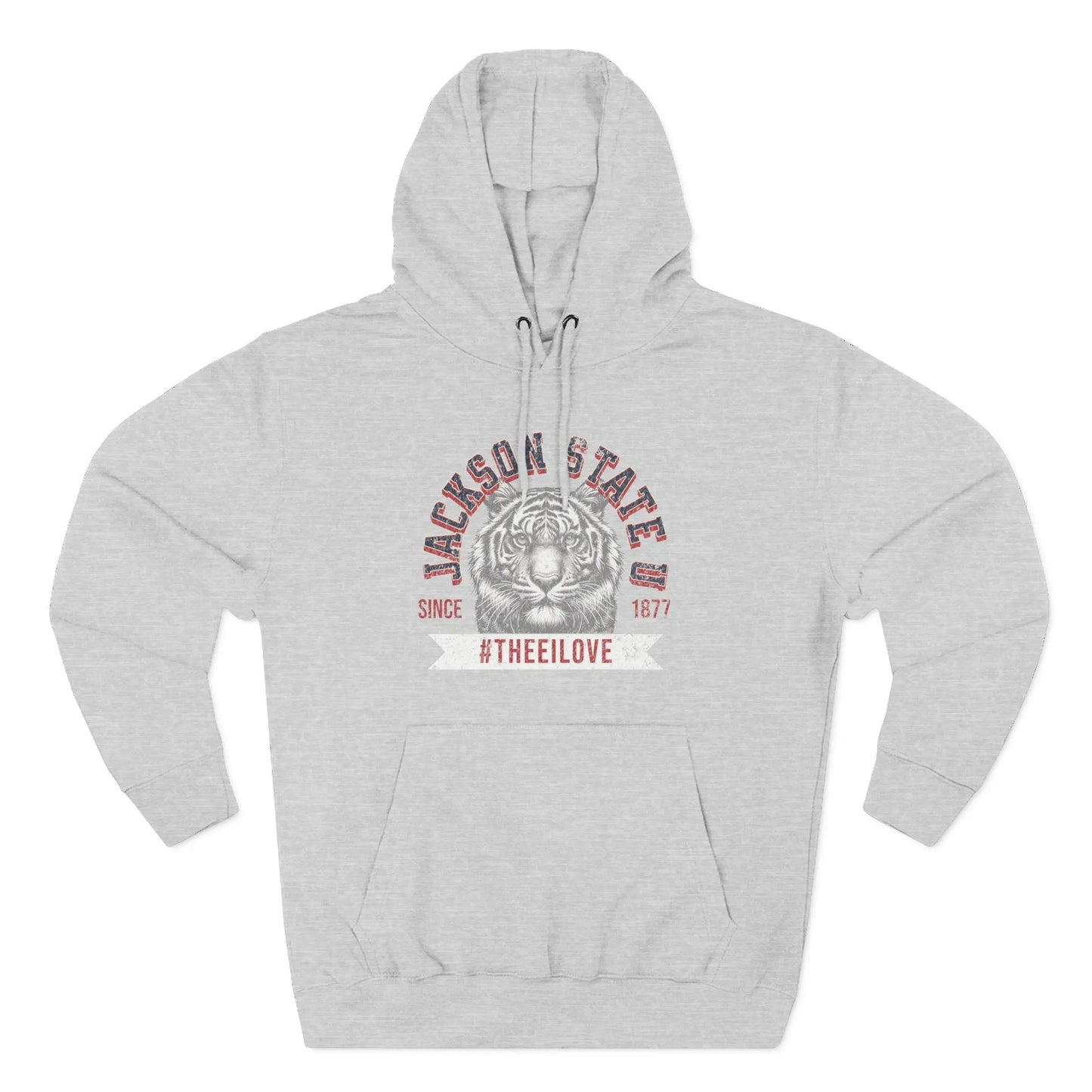Jackson State Univ #TheeILove Women's White Premium Pullover Hoodie Printify