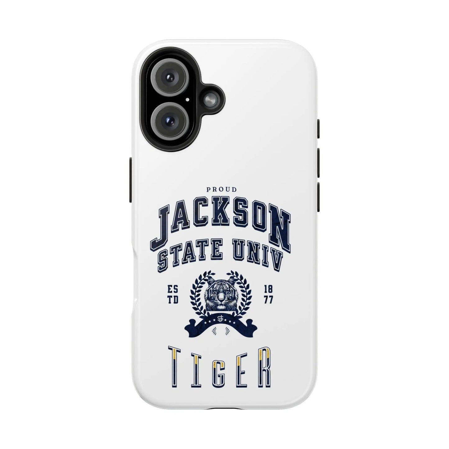 Proud Jackson State Univ Tiger Navy - White Case Printify