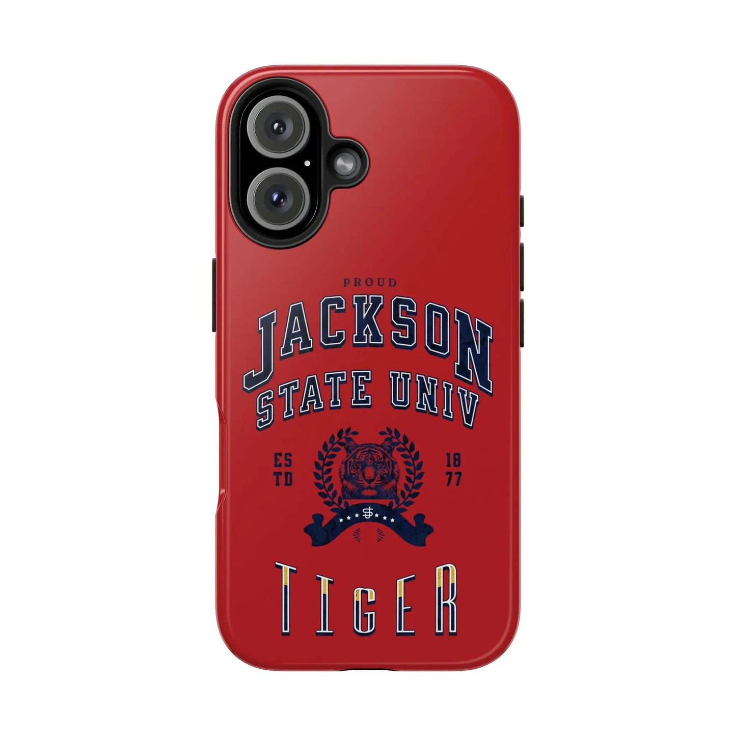 Proud Jackson State Univ Tiger Navy - Red Case Printify