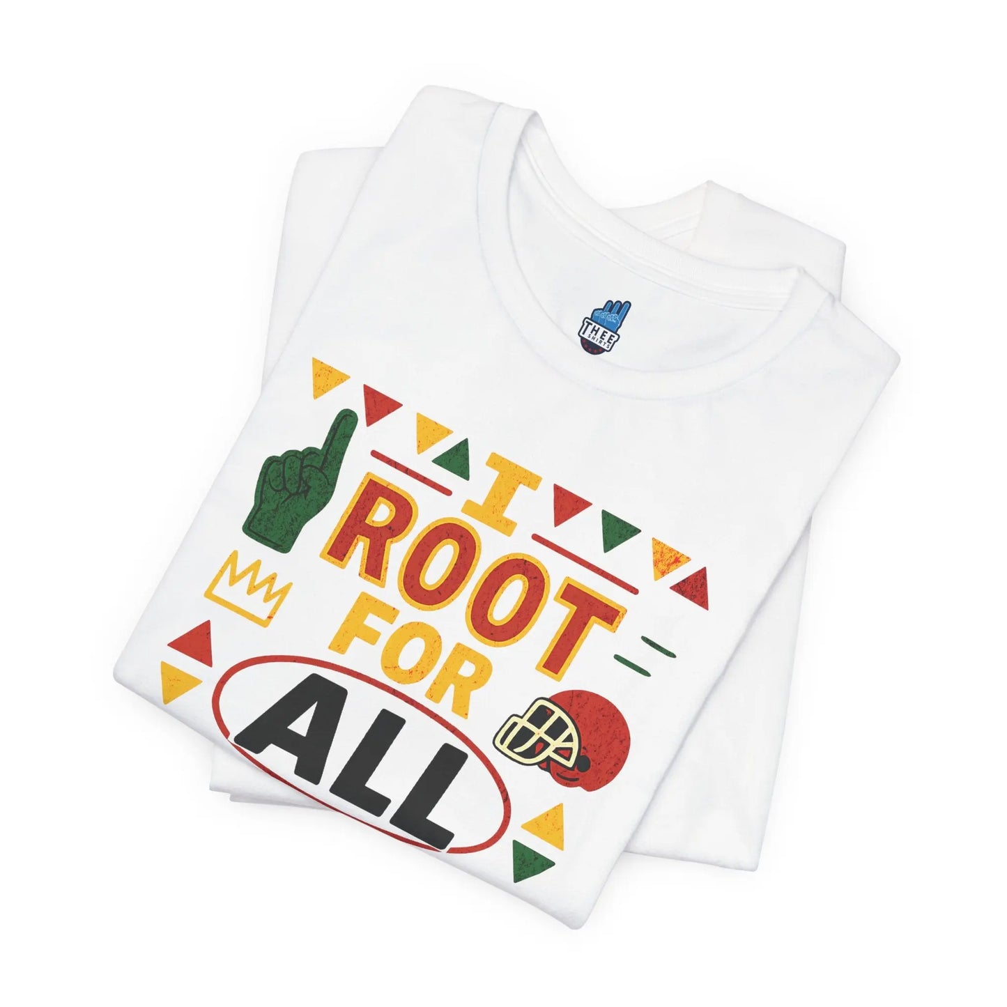 I Root for All HBCUs Illustration White Jersey Short Sleeve Tee Printify