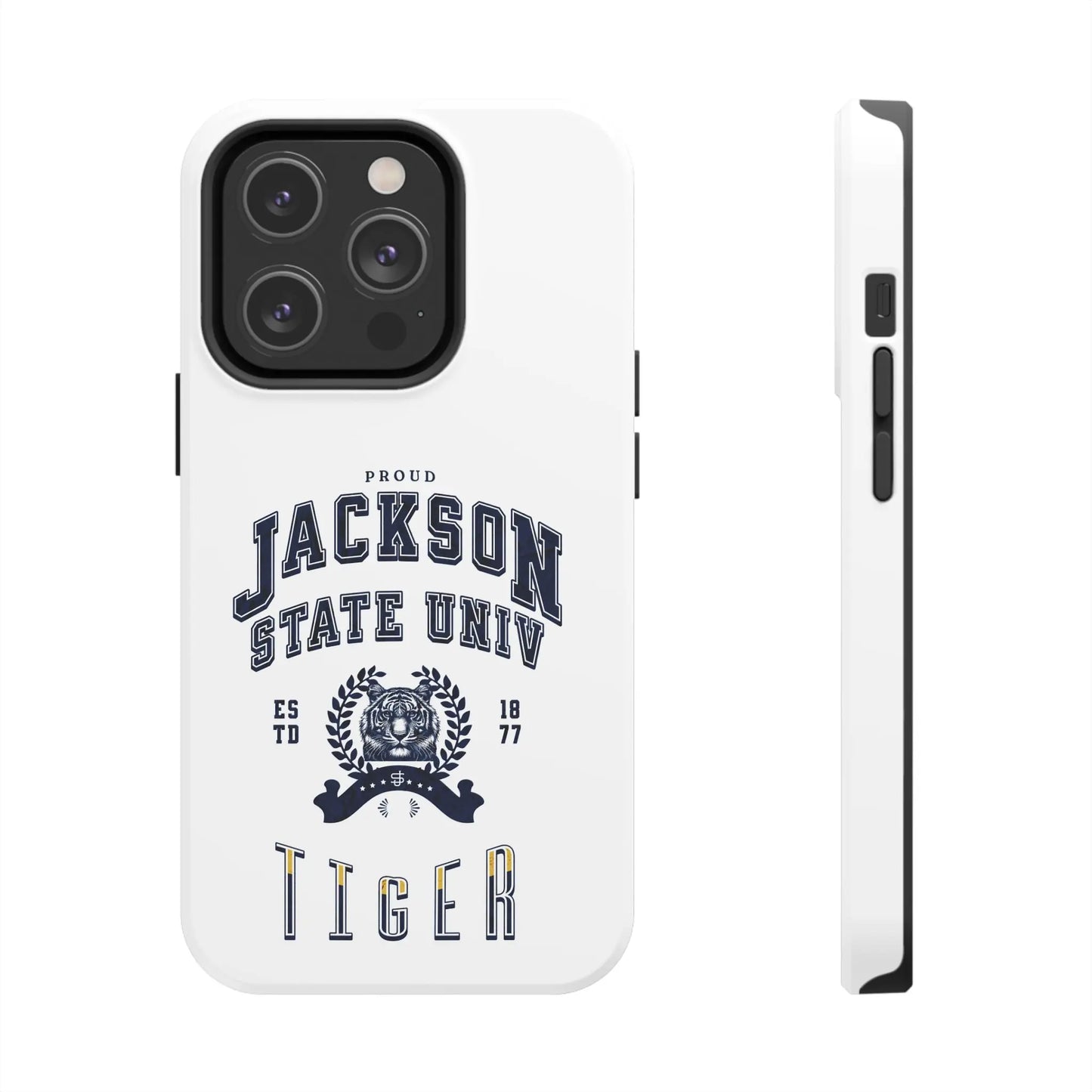Proud Jackson State Univ Tiger Navy - White Case Printify