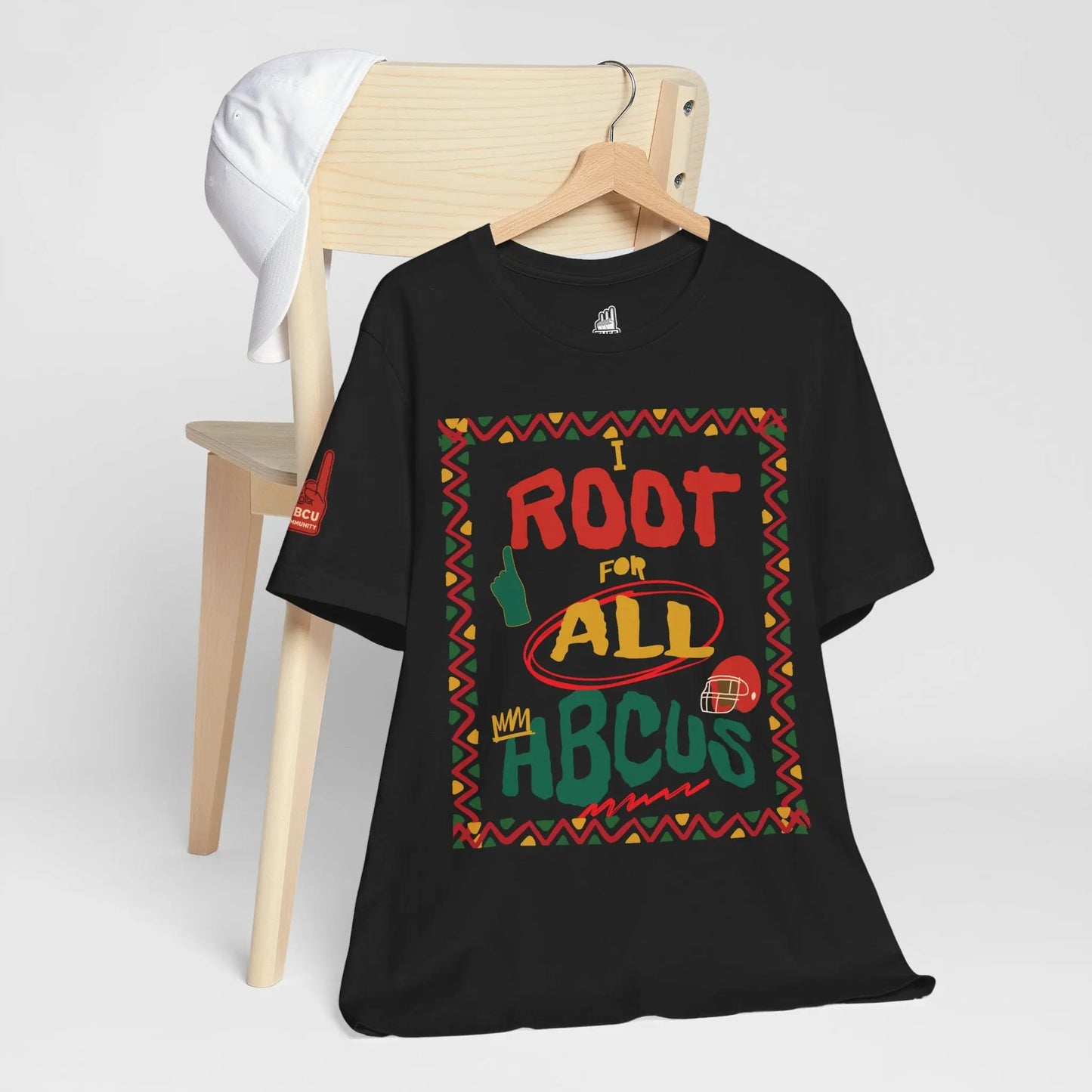 I Root for All HBCUs Print Black Jersey Short Sleeve Tee Printify