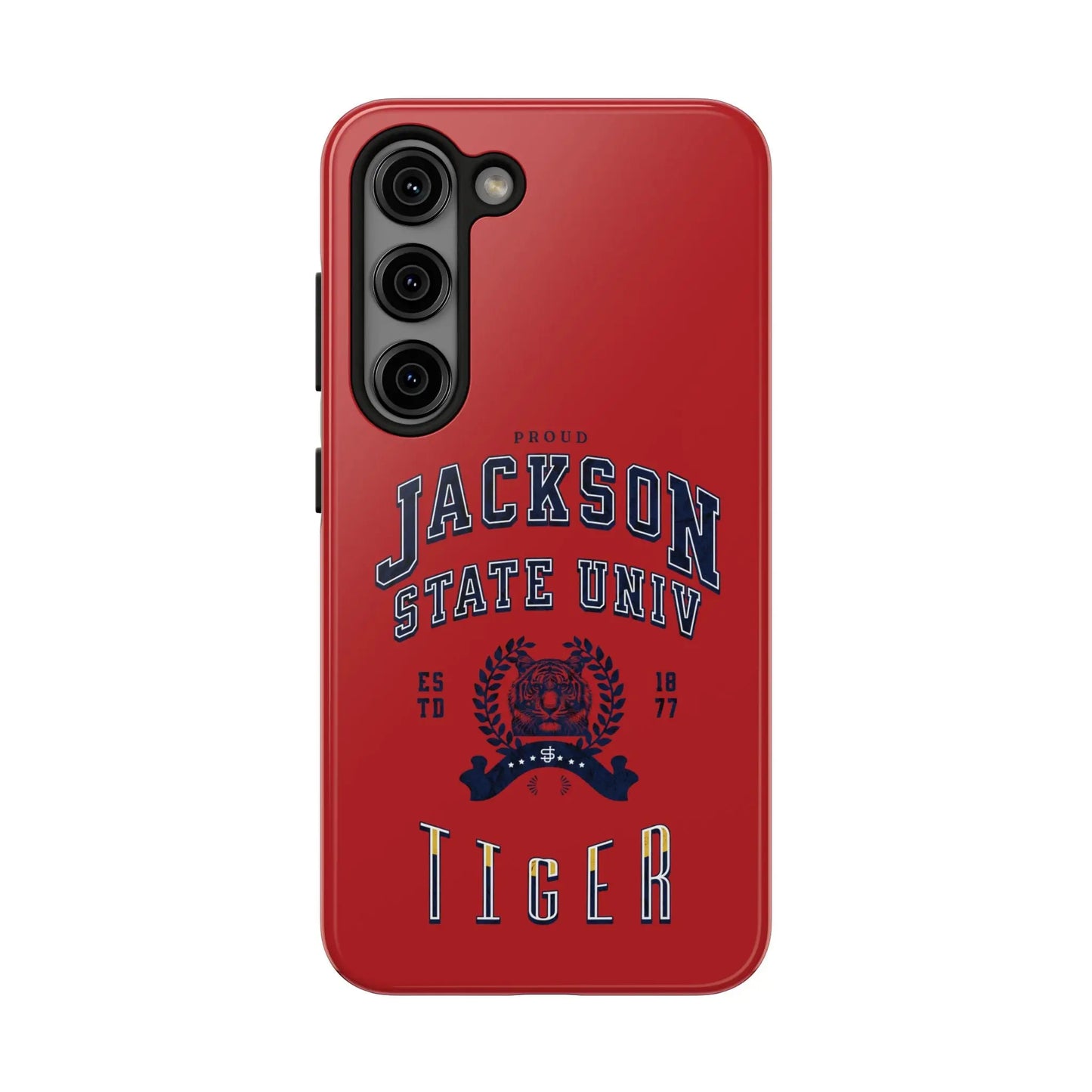 Proud Jackson State Univ Tiger Navy - Red Case Printify