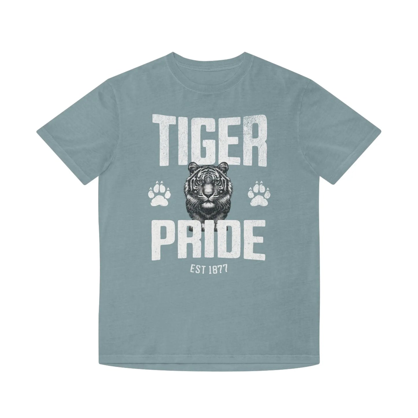 Tiger Pride Tigerhead Men's Gray Mineral Vintage T-Shirt Printify