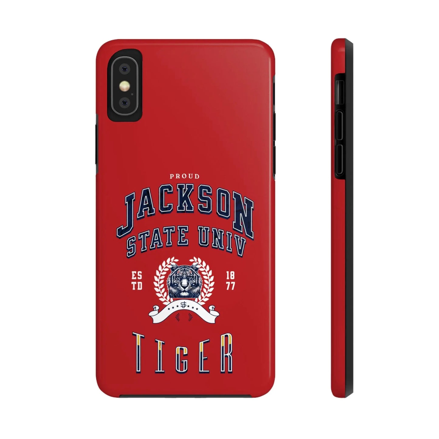 Proud Jackson State Univ Tiger White - Red Case Printify