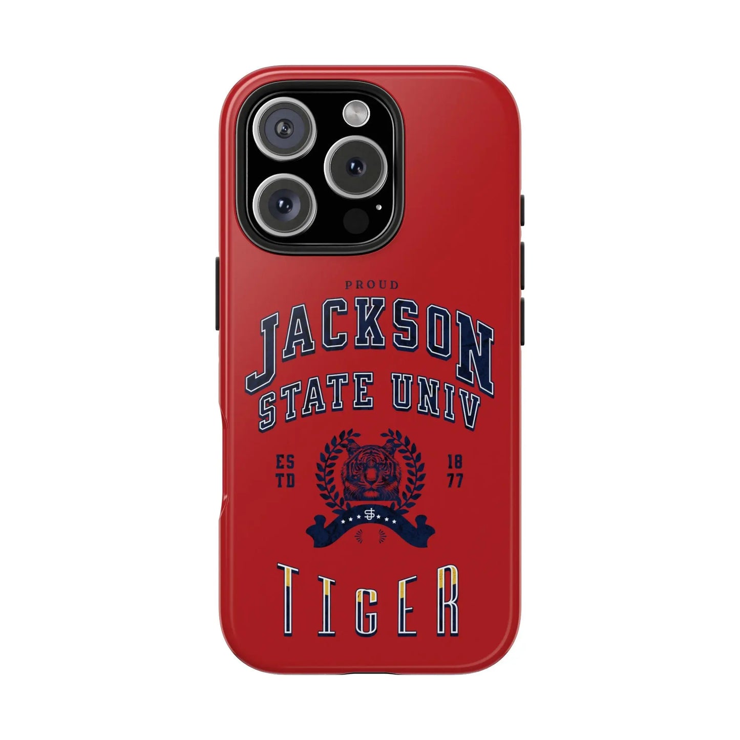 Proud Jackson State Univ Tiger Navy - Red Case Printify